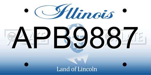 APB9887 Illinois License Plate