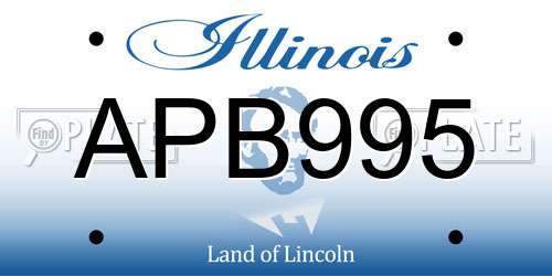 APB995 Illinois License Plate