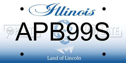 APB99S Illinois License Plate