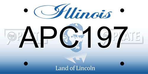 APC197 Illinois License Plate