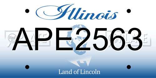 APE2563 Illinois License Plate