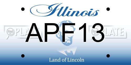 APF13 Illinois License Plate