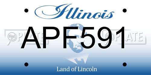 APF591 Illinois License Plate