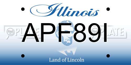 APF89I Illinois License Plate