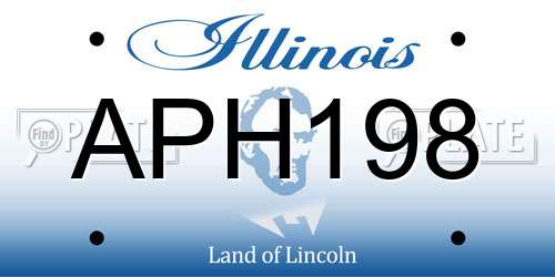 APH198 Illinois License Plate