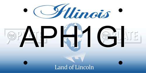 APH1GI Illinois License Plate
