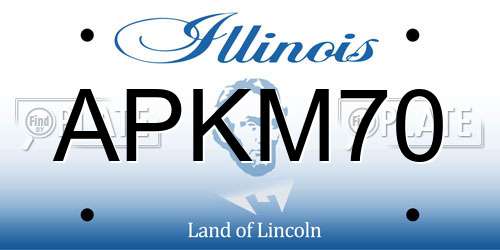 APKM70 Illinois License Plate