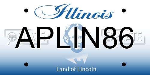 APLIN86 Illinois License Plate