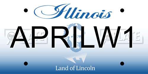 APRILW1 Illinois License Plate