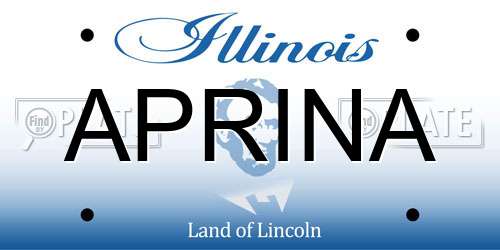 APRINA Illinois License Plate