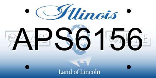 APS6156 Illinois License Plate