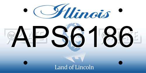 APS6186 Illinois License Plate