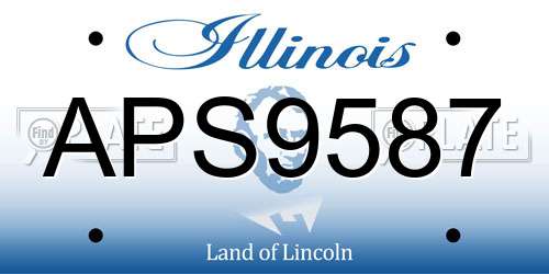 APS9587 Illinois License Plate