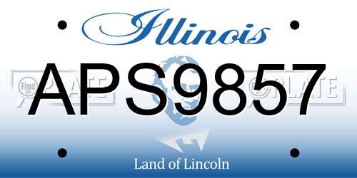 APS9857 Illinois License Plate