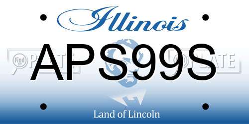 APS99S Illinois License Plate