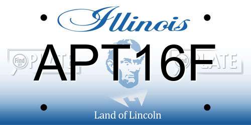 APT16F Illinois License Plate