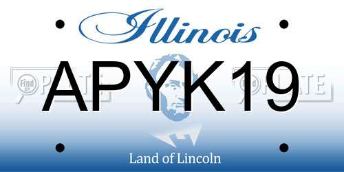 APYK19 Illinois License Plate