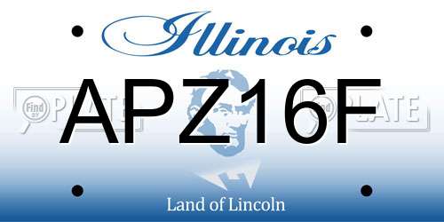 APZ16F Illinois License Plate