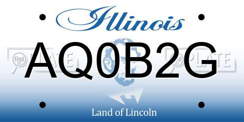 AQ0B2G Illinois License Plate