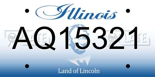 AQ15321 Illinois License Plate