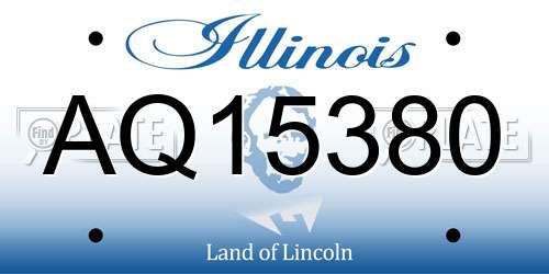 AQ15380 Illinois License Plate