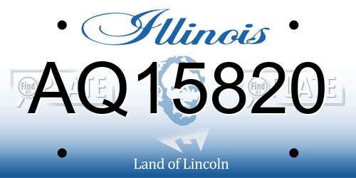 AQ15820 Illinois License Plate