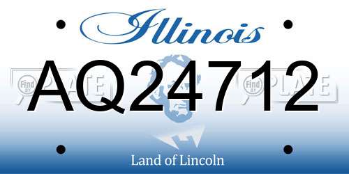 AQ24712 Illinois License Plate