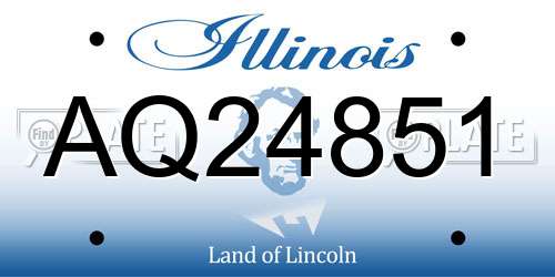 AQ24851 Illinois License Plate