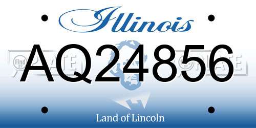 AQ24856 Illinois License Plate
