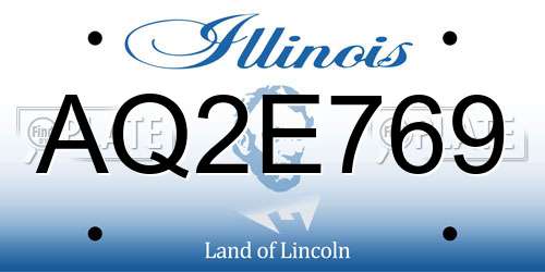 AQ2E769 Illinois License Plate