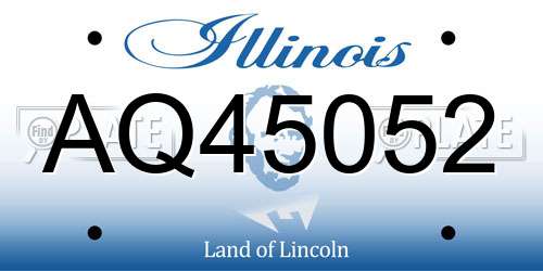 AQ45052 Illinois License Plate