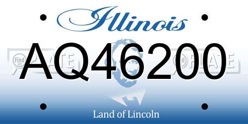 AQ46200 Illinois License Plate