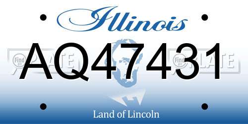 AQ47431 Illinois License Plate
