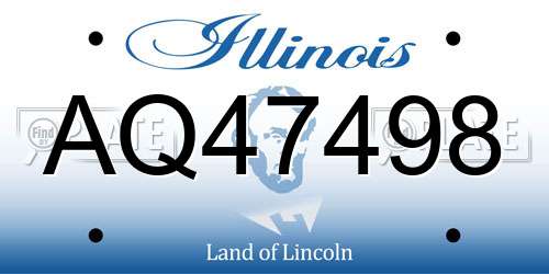 AQ47498 Illinois License Plate