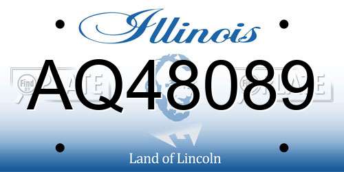AQ48089 Illinois License Plate