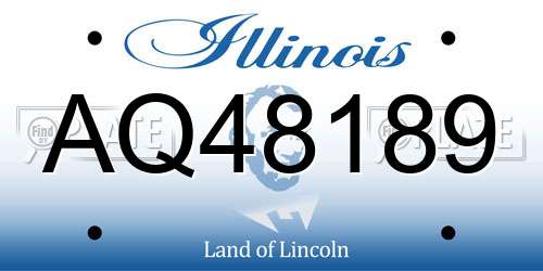 AQ48189 Illinois License Plate