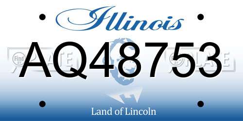 AQ48753 Illinois License Plate