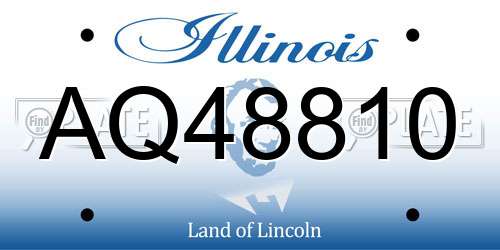 AQ48810 Illinois License Plate