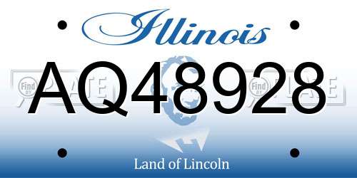 AQ48928 Illinois License Plate