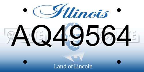 AQ49564 Illinois License Plate