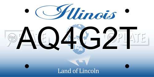 AQ4G2T Illinois License Plate