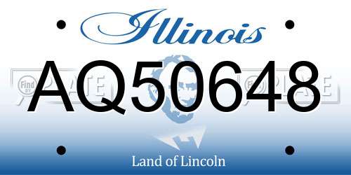 AQ50648 Illinois License Plate