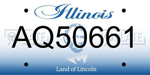 AQ50661 Illinois License Plate