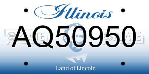 AQ50950 Illinois License Plate
