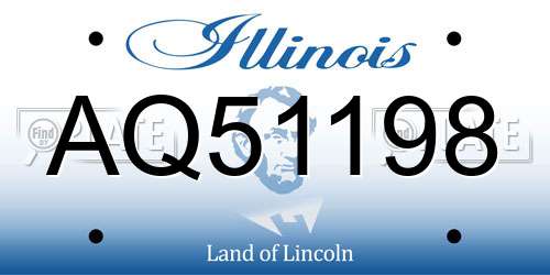AQ51198 Illinois License Plate