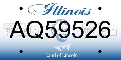 AQ59526 Illinois License Plate