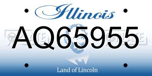 AQ65955 Illinois License Plate