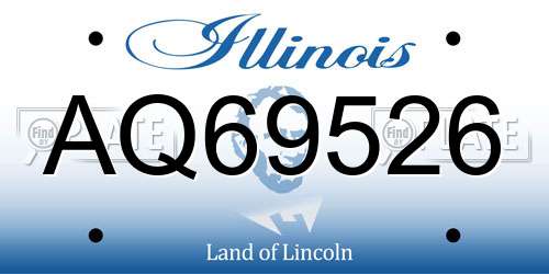 AQ69526 Illinois License Plate