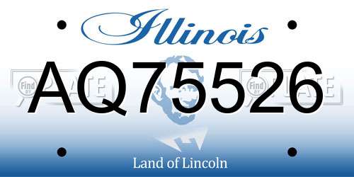 AQ75526 Illinois License Plate
