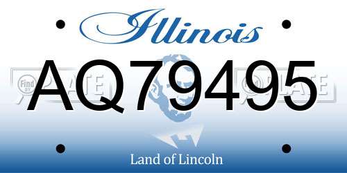 AQ79495 Illinois License Plate